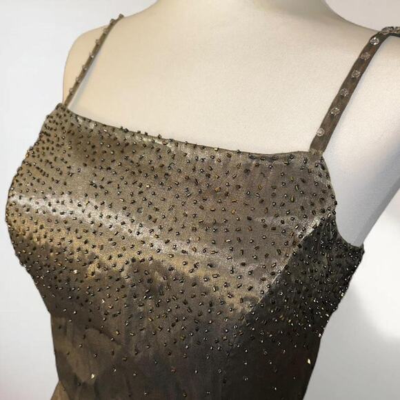 Vintage 90’s Beaded Mesh Cache Gown - Picture 6 of 8